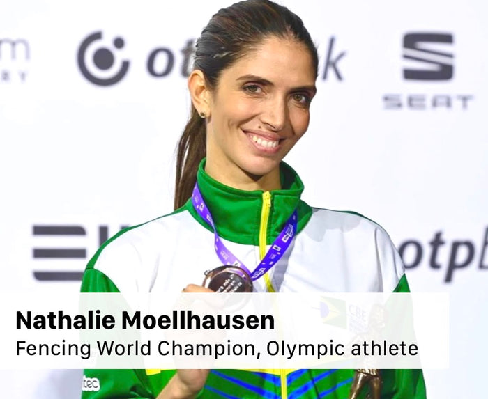 Nathalie Moellhausen training with the Logic ball
